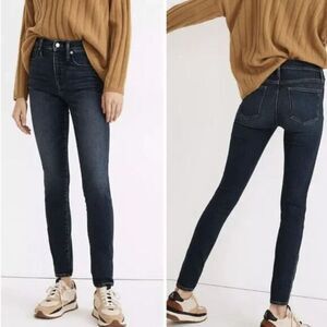 NEW Madewell 10" High-Rise Skinny Jeans in Marengo Wash, 26‎